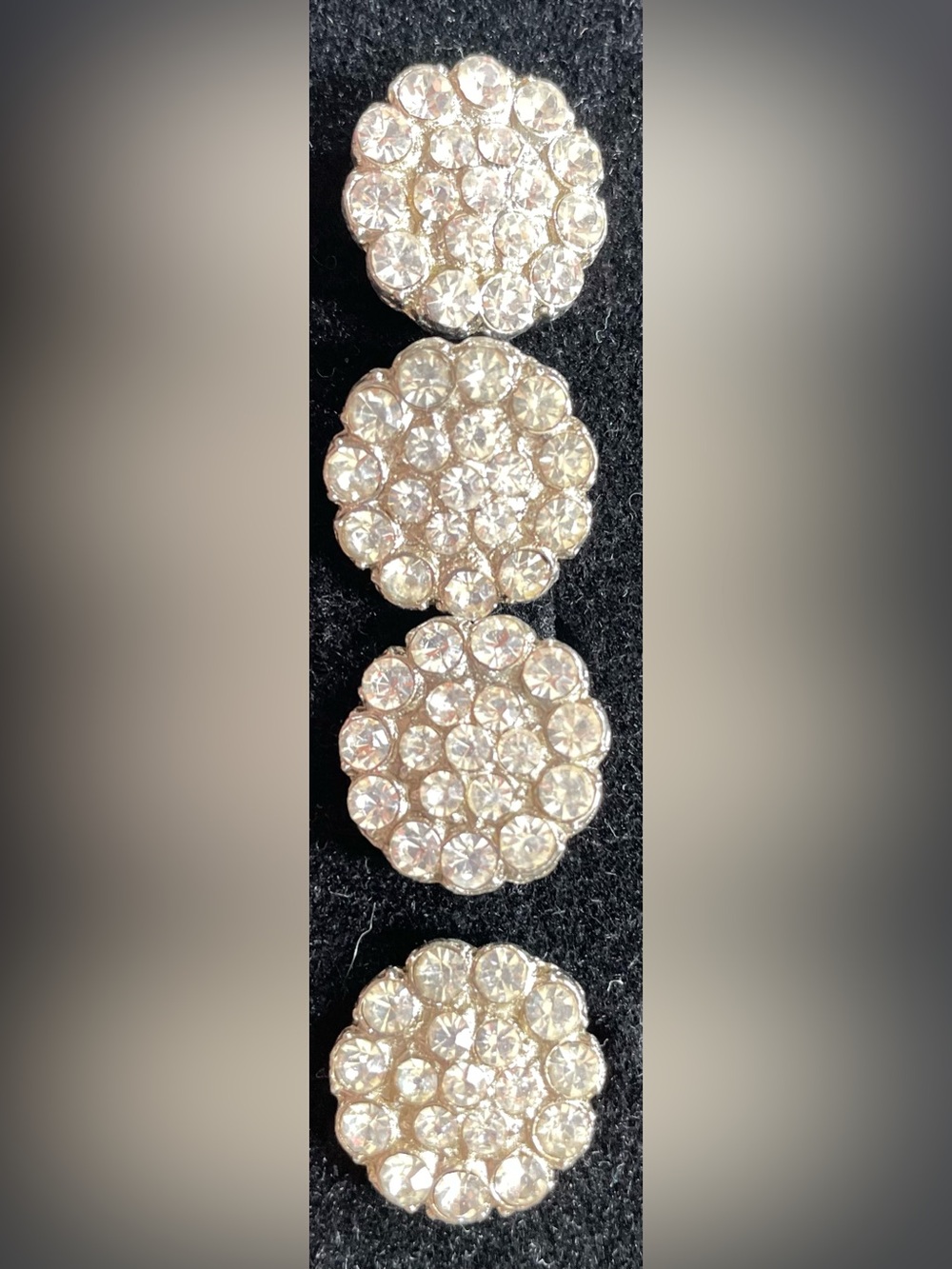 Vintage-Style Rhinestone Cluster Buttons